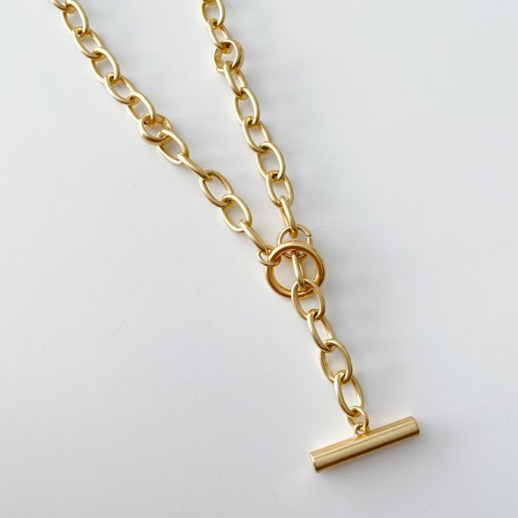 Madewell Toggle Chain Necklace (Vintage Gold)